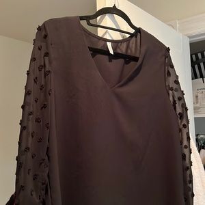 V neck Blouse black
